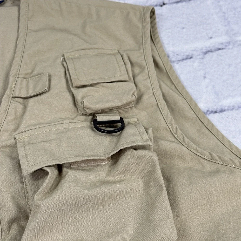 Vintage Woolrich Vest Mens L‎ Safari Hunt Fishing Shoot Travel Photography Khaki
